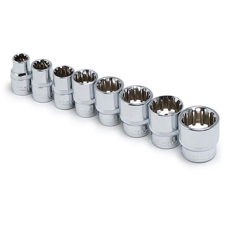 Mainframe 8Pc Sae Dr Spline Socket Set .31 in.-.75 in. MA212353